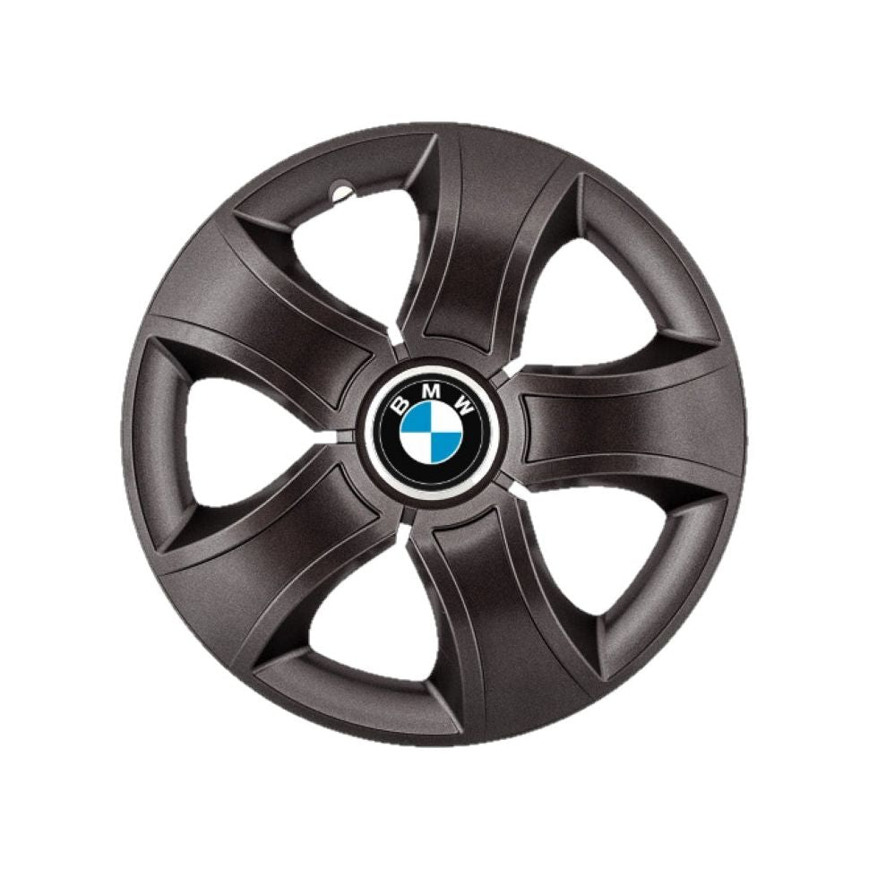 4 db-os 15 hüvelykes (R15) Bis fekete kerékborító készlet, BMW-vel kompatibilis