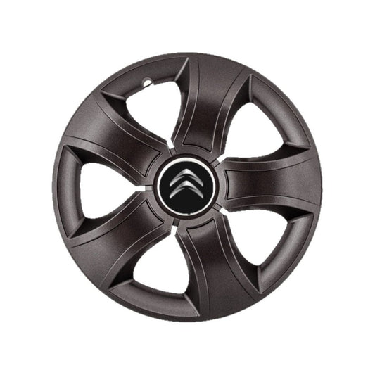 Set 4 Capace Roti 15 inchi (R15) Bis Negru, Compatibile Cu Citroen