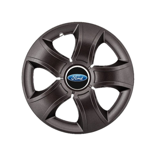 Set 4 Capace Roti 15 inchi (R15) Bis Negru, Compatibile Cu Ford