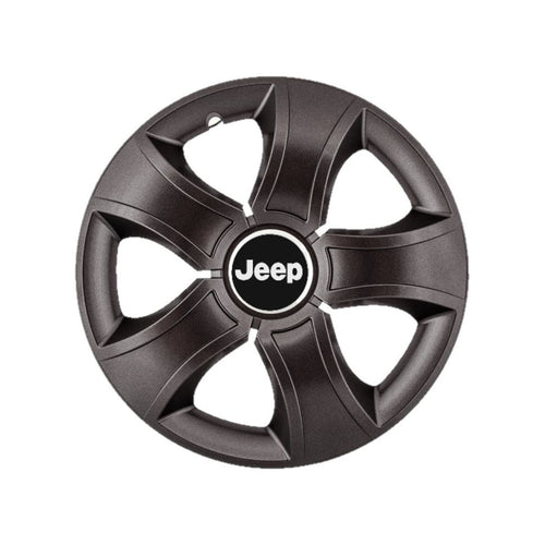 Set 4 Capace Roti 15 inchi (R15) Bis Negru, Compatibile Cu Jeep