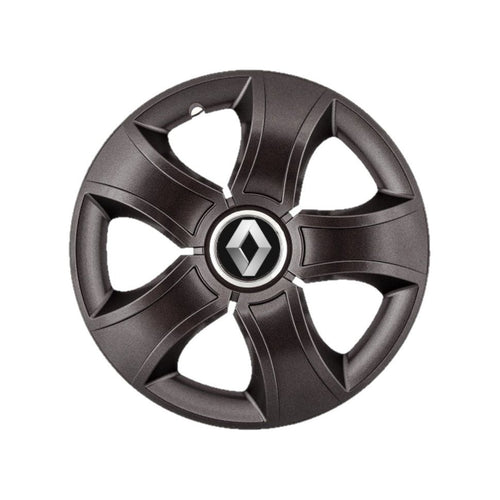 Set 4 Capace Roti 15 inchi (R15) Bis Negru, Compatibile Cu Renault