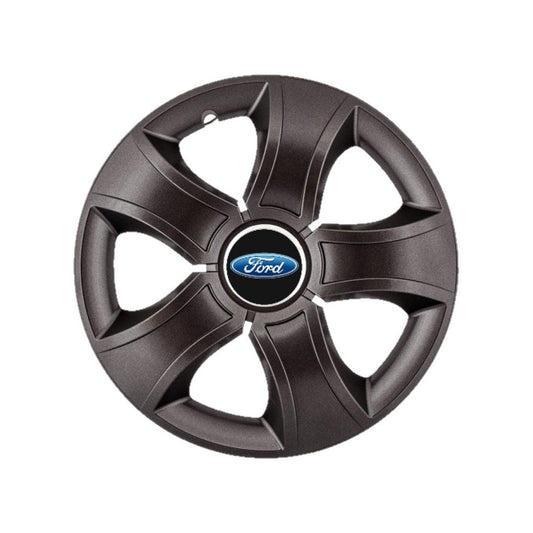 Set 4 Capace Roti 16 inchi (R16) Bis Negru, Compatibile Cu Ford