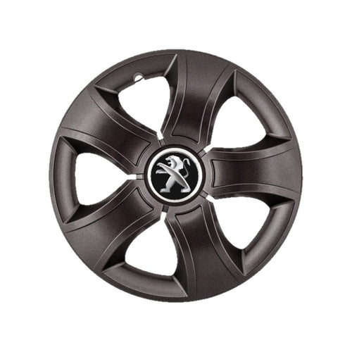 Set 4 Capace Roti 16 inchi (R16) Bis Negru, Compatibile Cu Peugeot
