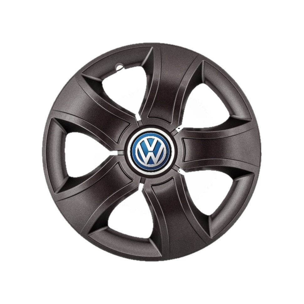 Set 4 Capace Roti 14 inchi (R14) Bis Negru, Compatibile Cu VW