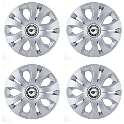 Set 4 capace roti Compatibil Cu Fiat, model TOP CROM R16