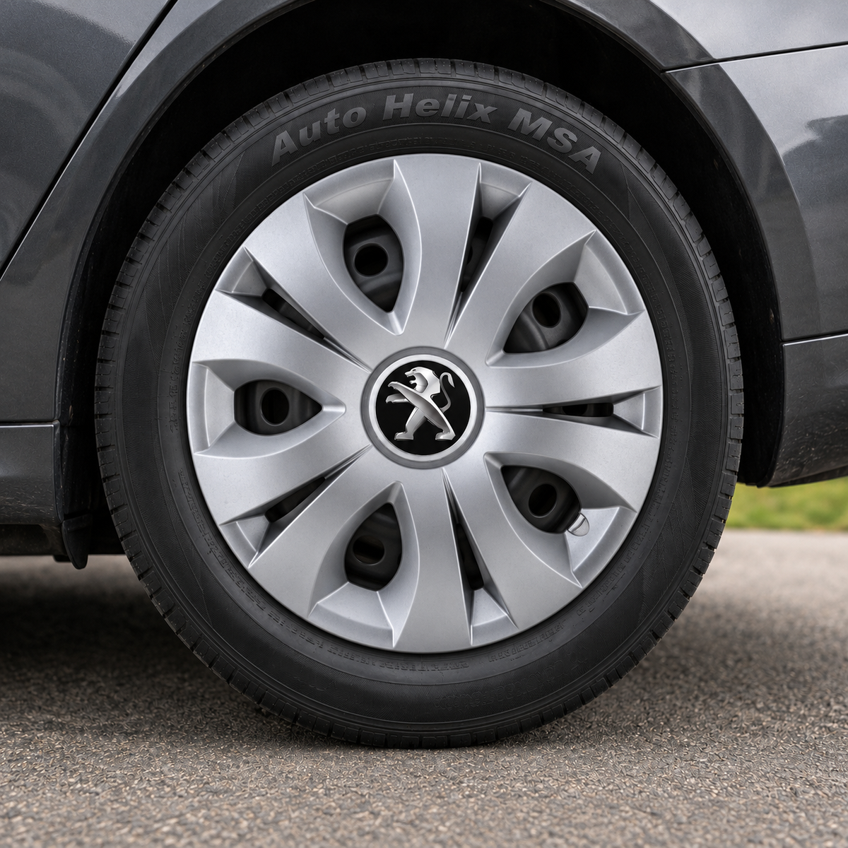 Set 4 capace roti Compatibil Cu Peugeot, model TOP CROM R15