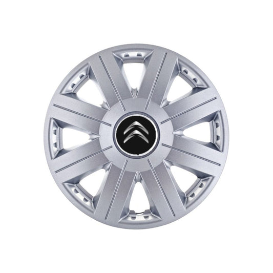 Set 4 capace roti Cosmos cromat R15, pentru gama auto Citroen