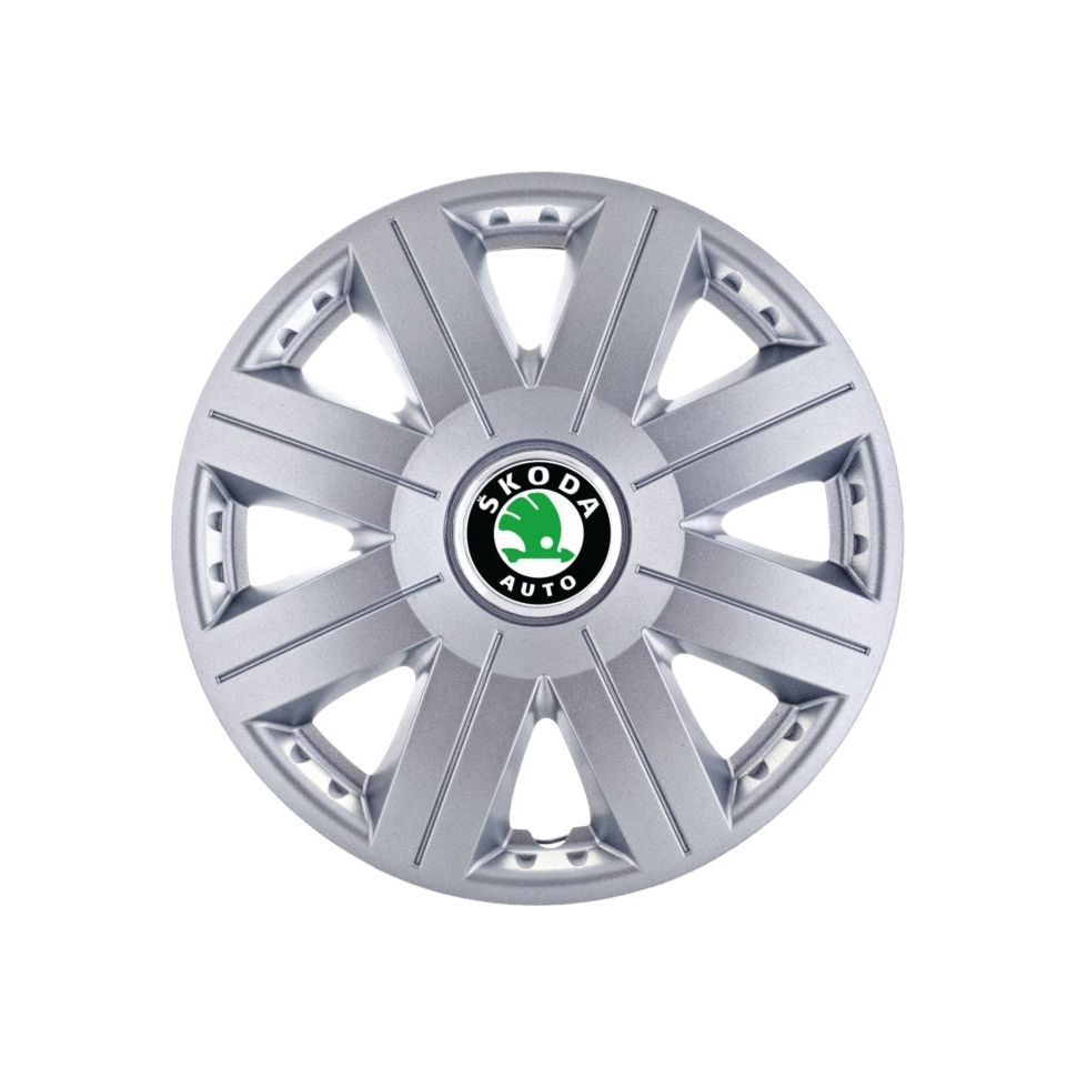 Set 4 capace roti Cosmos cromat R16 pentru gama auto Skoda