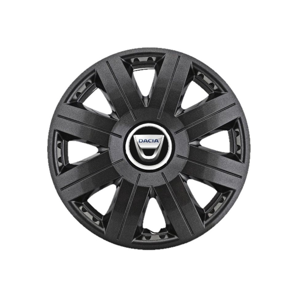 Set 4 capace roti Cosmos Negru R15, pentru gama auto Dacia