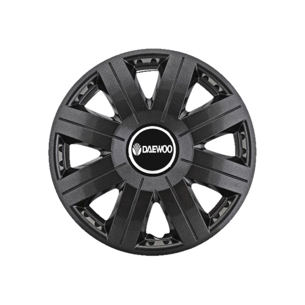 Set 4 capace roti Cosmos Negru R15, pentru gama auto Daewoo