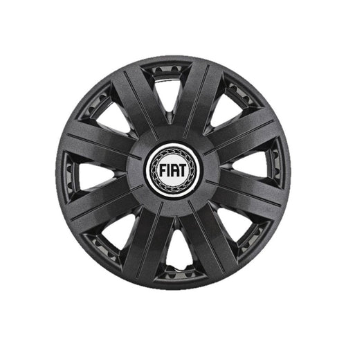 Set 4 capace roti Cosmos Negru R15, pentru gama auto Fiat
