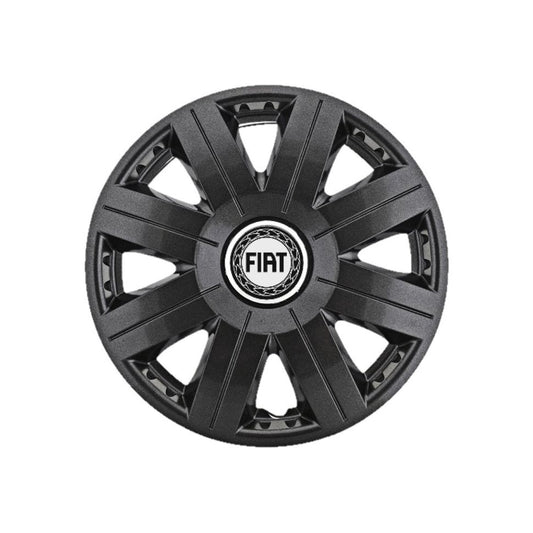 Set 4 capace roti Cosmos Negru R15, pentru gama auto Fiat