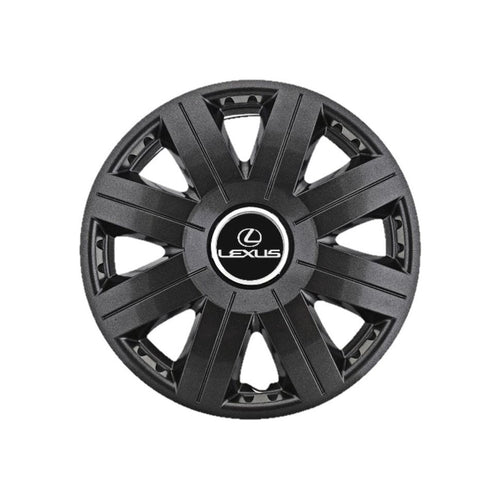 Set 4 Capace Roti 15 inchi (R15) Cosmos Negru, Compatibile cu Lexus