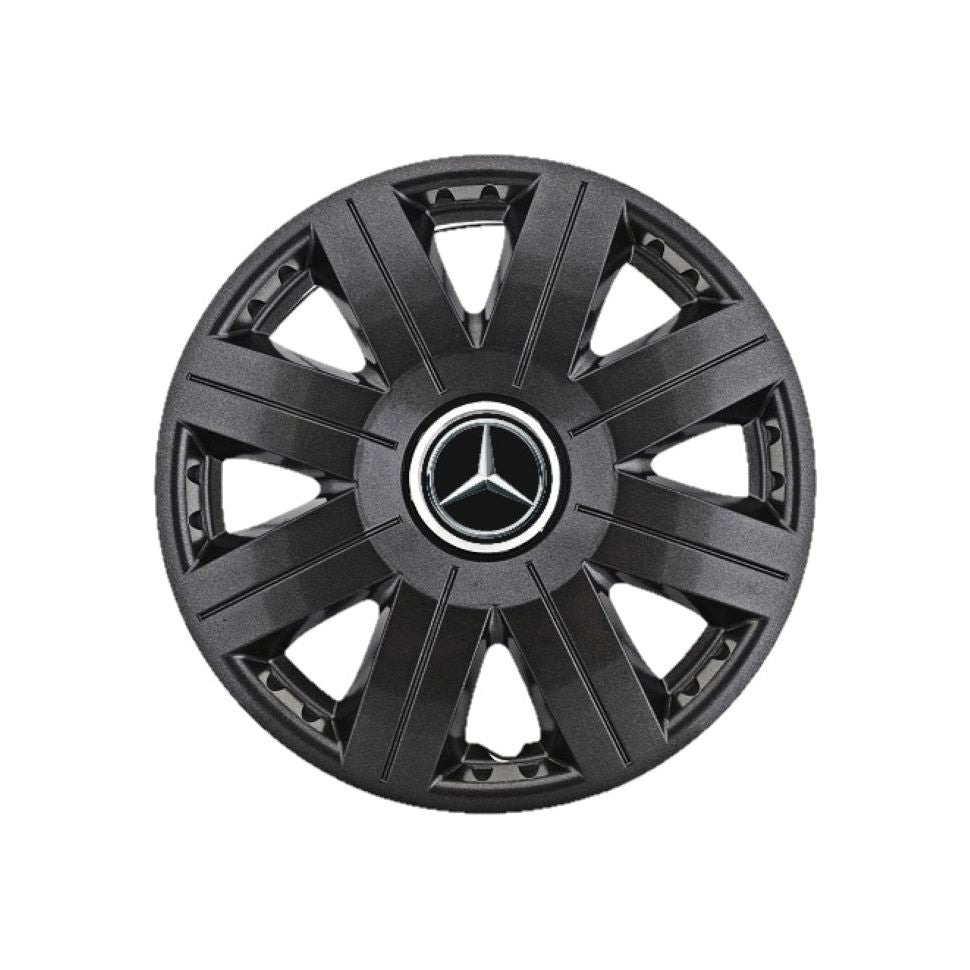 Set 4 capace roti Cosmos Negru R15, pentru gama auto Mercedes