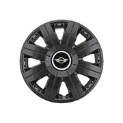 Set 4 Capace Roti 15 inchi (R15) Cosmos Negru, Compatibile cu Minicooper