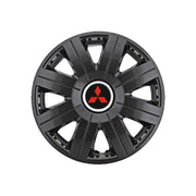 Set 4 Capace Roti 15 inchi (R15) Cosmos Negru, Compatibile cu Mitsubishi