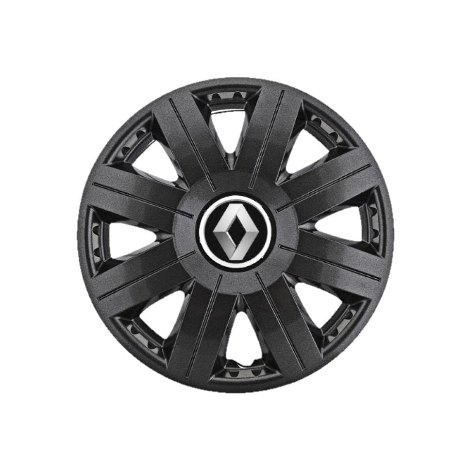 Set 4 capace roti Cosmos Negru R15, pentru gama auto Renault