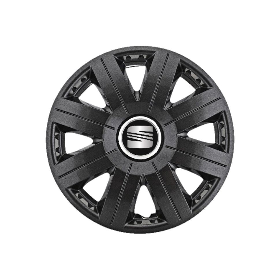 Set 4 capace roti Cosmos Negru R15, pentru gama auto Seat