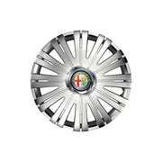 Set 4 capace roti Cu Inel Cromat Active R14 Compatibil Cu Alfa Romeo
