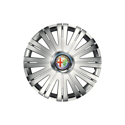 Set 4 capace roti Cu Inel Cromat Active R15 Compatibil Cu Alfa Romeo