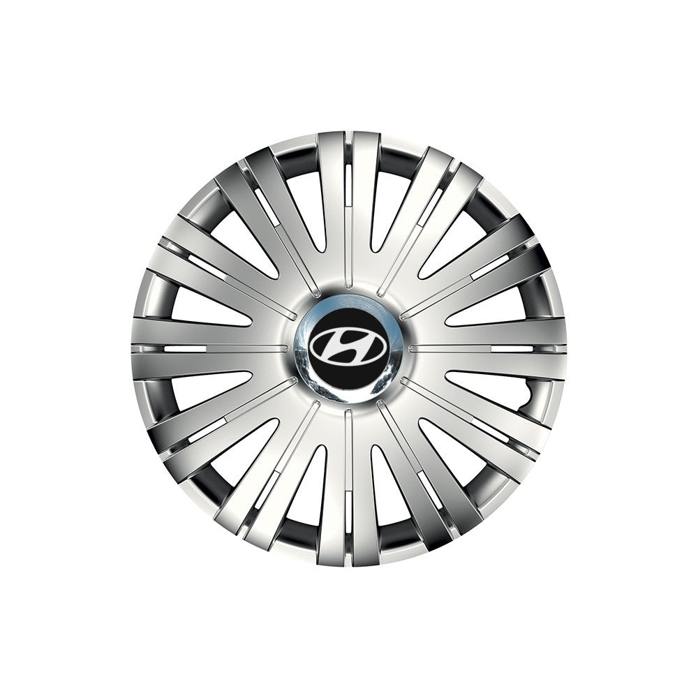 4 db-os krómozott gyűrűs Active R15 kerékborító készlet Hyundai-kompatibilis autókhoz