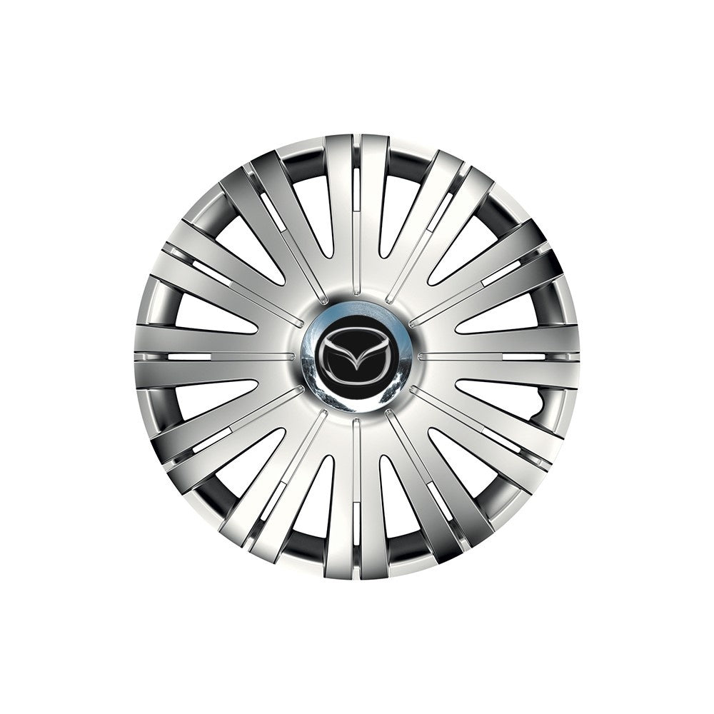 Set 4 capace roti Cu Inel Cromat Active R15 Compatibil Cu Mazda