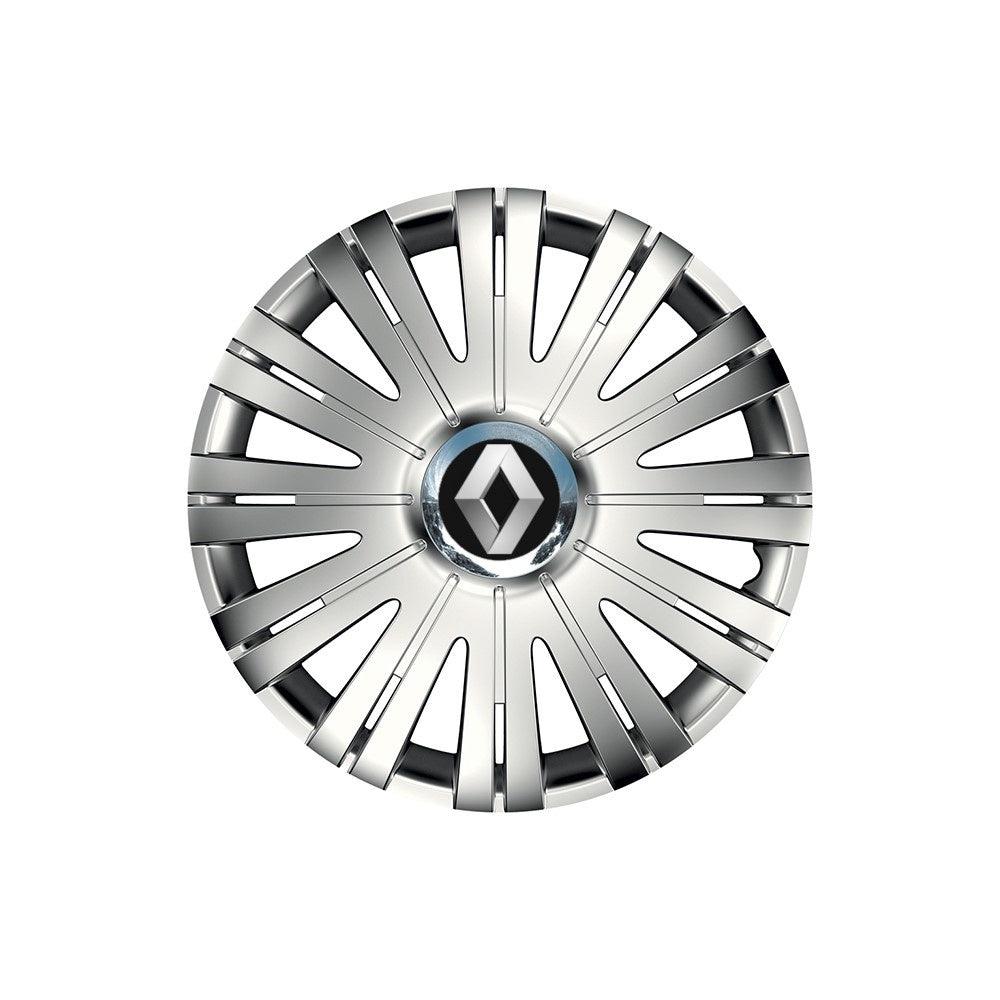 Set 4 capace roti Cu Inel Cromat Active R15 Compatibil Cu Renault