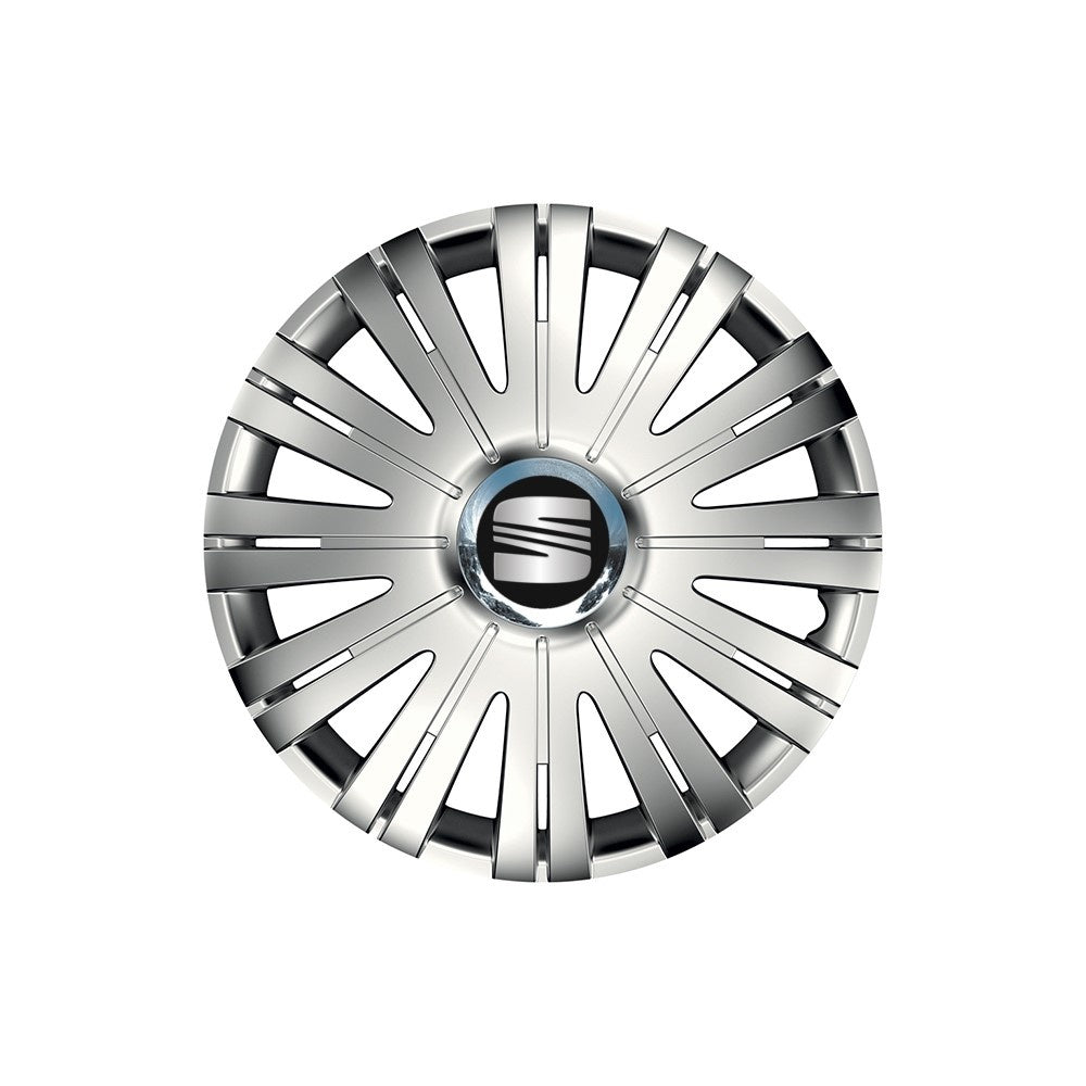 Set 4 capace roti Cu Inel Cromat Active R15 Compatibil Cu Seat