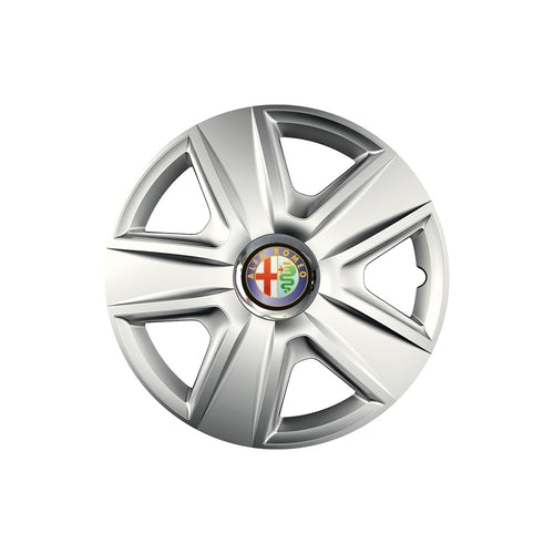 Set 4 capace roti Cu Inel Cromat Esprit R14 Compatibil Cu Alfa Romeo