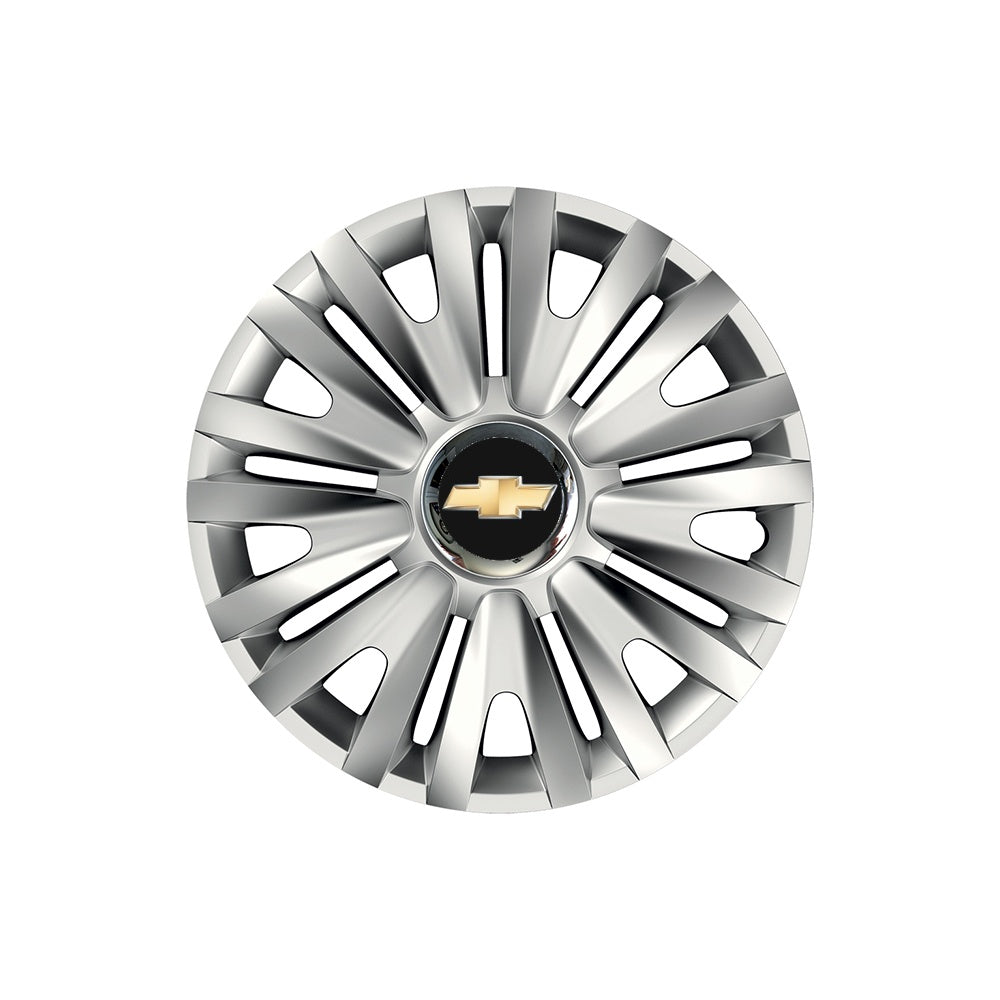 Комплект 4 таса Royal R14 с хромиран ринг, съвместими с Chevrolet