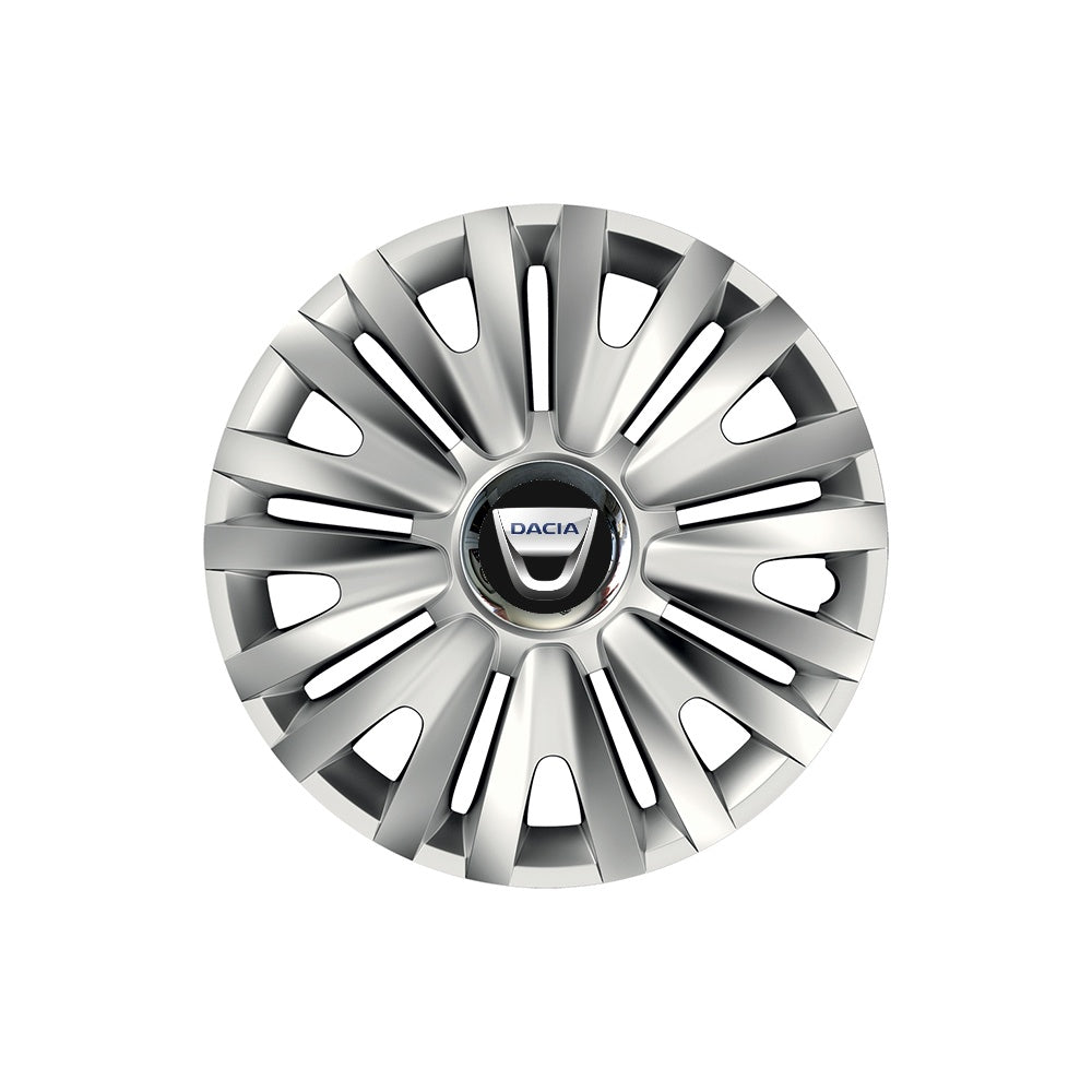 Set 4 capace roti Cu Inel Cromat Royal R14 Compatibil Cu Dacia