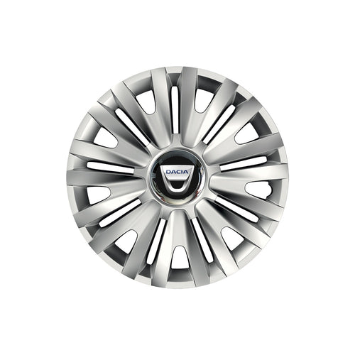 Set 4 capace roti Cu Inel Cromat Royal R14 Compatibil Cu Dacia
