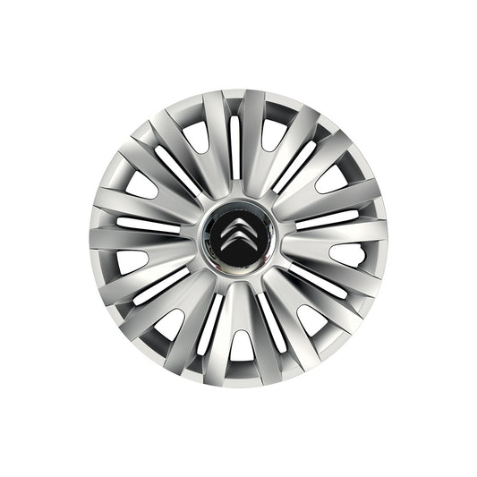 Set 4 capace roti Cu Inel Cromat Royal R15 Compatibil Cu Citroen