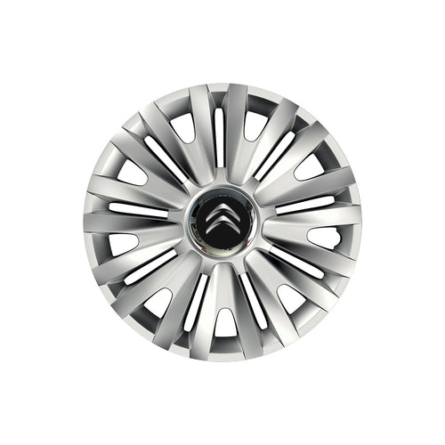 Set 4 capace roti Cu Inel Cromat Royal R16 Compatibil Cu Citroen