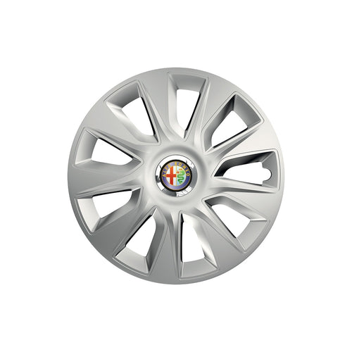 Комплект 4 таса за гуми с хромиран пръстен Stratos R15, съвместими с Alfa Romeo