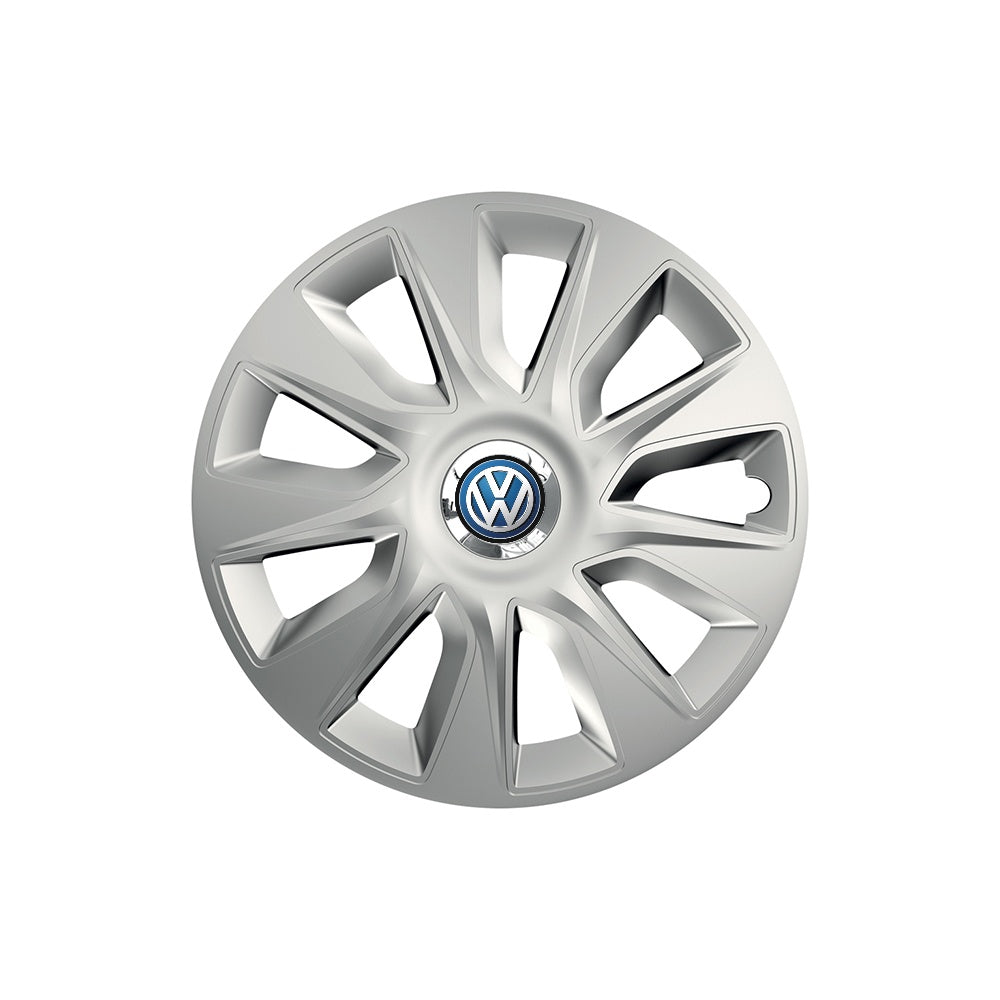 4 db-os krómozott gyűrűs Stratos R15 dísztárcsa készlet Volkswagen-kompatibilis