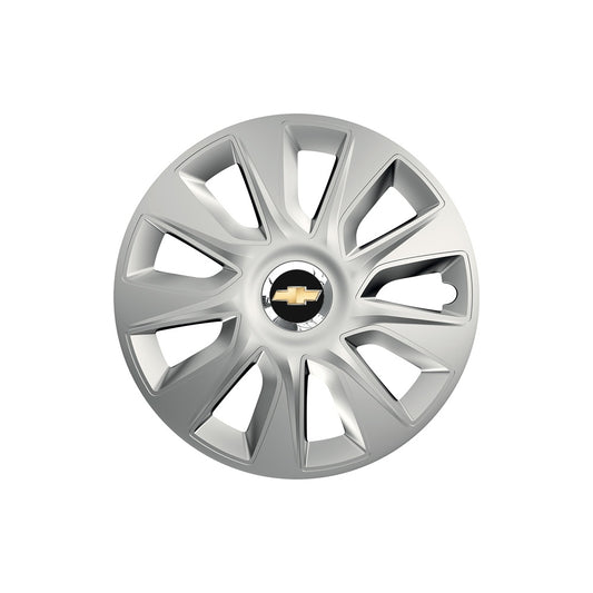4 db-os krómozott gyűrűs Stratos R15 dísztárcsa készlet Chevrolet-kompatibilis