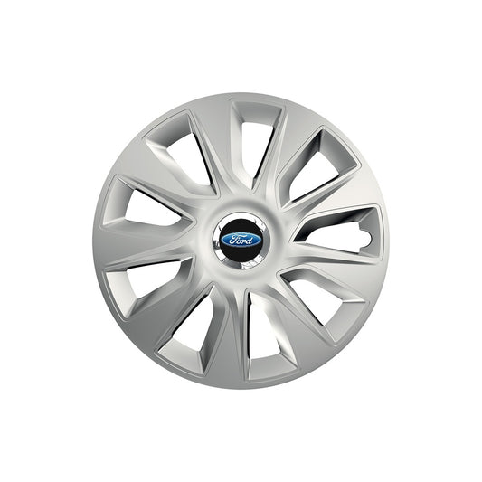 Set 4 capace roti Cu Inel Cromat Stratos R16 Compatibil Cu Ford