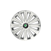 Set 4 capace roti Cu Inel Cromat Trend R14 Compatibil Cu Skoda