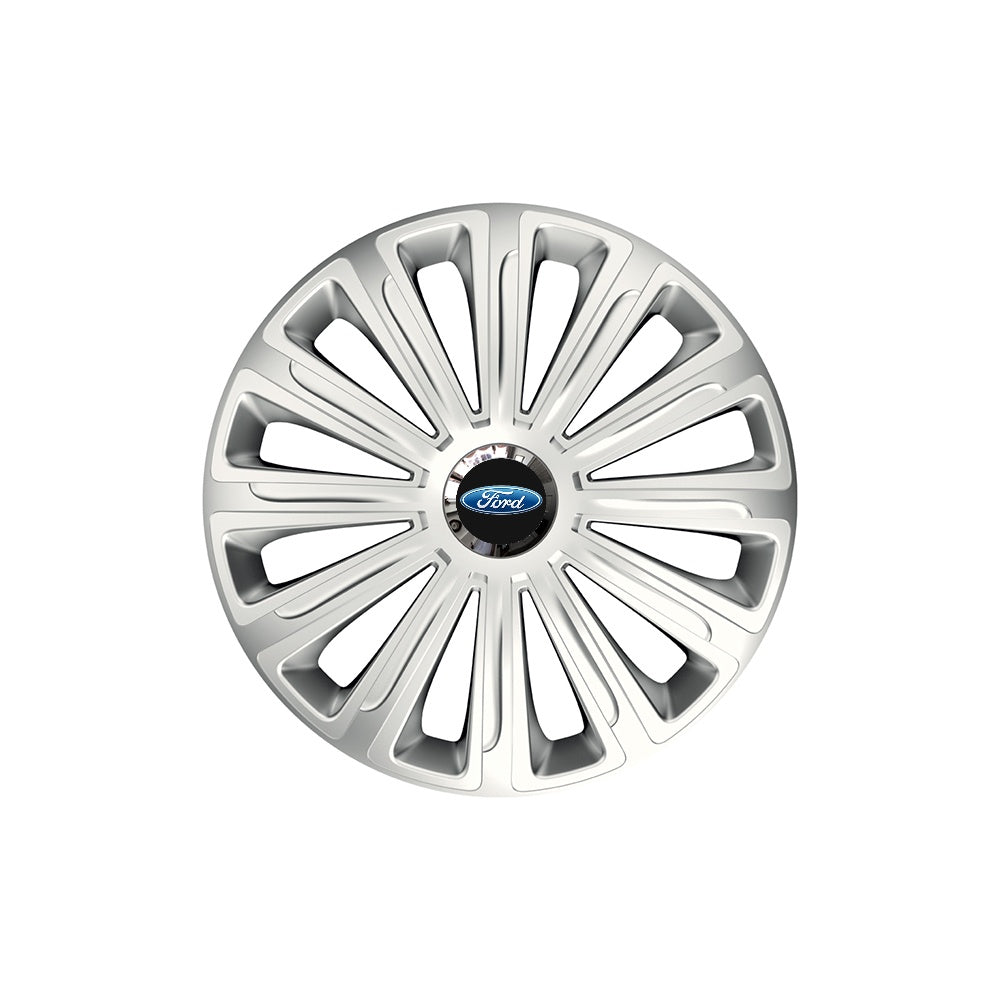 Set 4 capace roti Cu Inel Cromat Trend R15 Compatibil Cu Ford