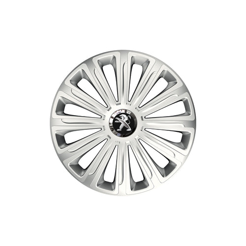 К-т 4 бр. тасове за джанти с хромиран ринг Trend R15 съвместими с Peugeot