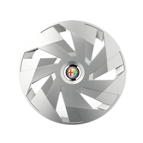 Set 4 capace roti Cu Inel Cromat Vector R15 Compatibil Cu Alfa Romeo