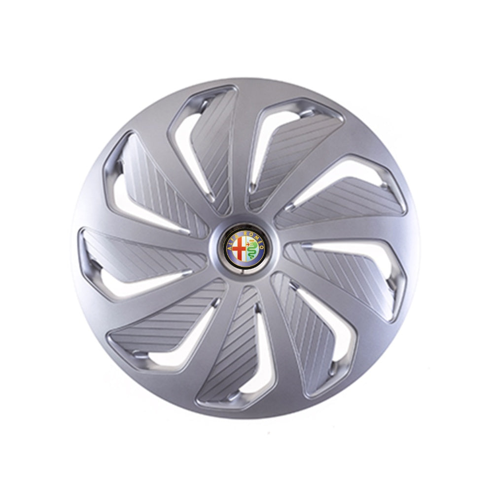 4 db-os krómozott kerékborító készlet, Alfa Romeo R14 kompatibilis szélvédő gyűrűvel