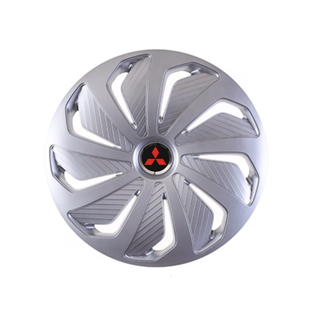 Set 4 capace roti Cu Inel Cromat Wind R15 Compatibil Cu Mitsubishi