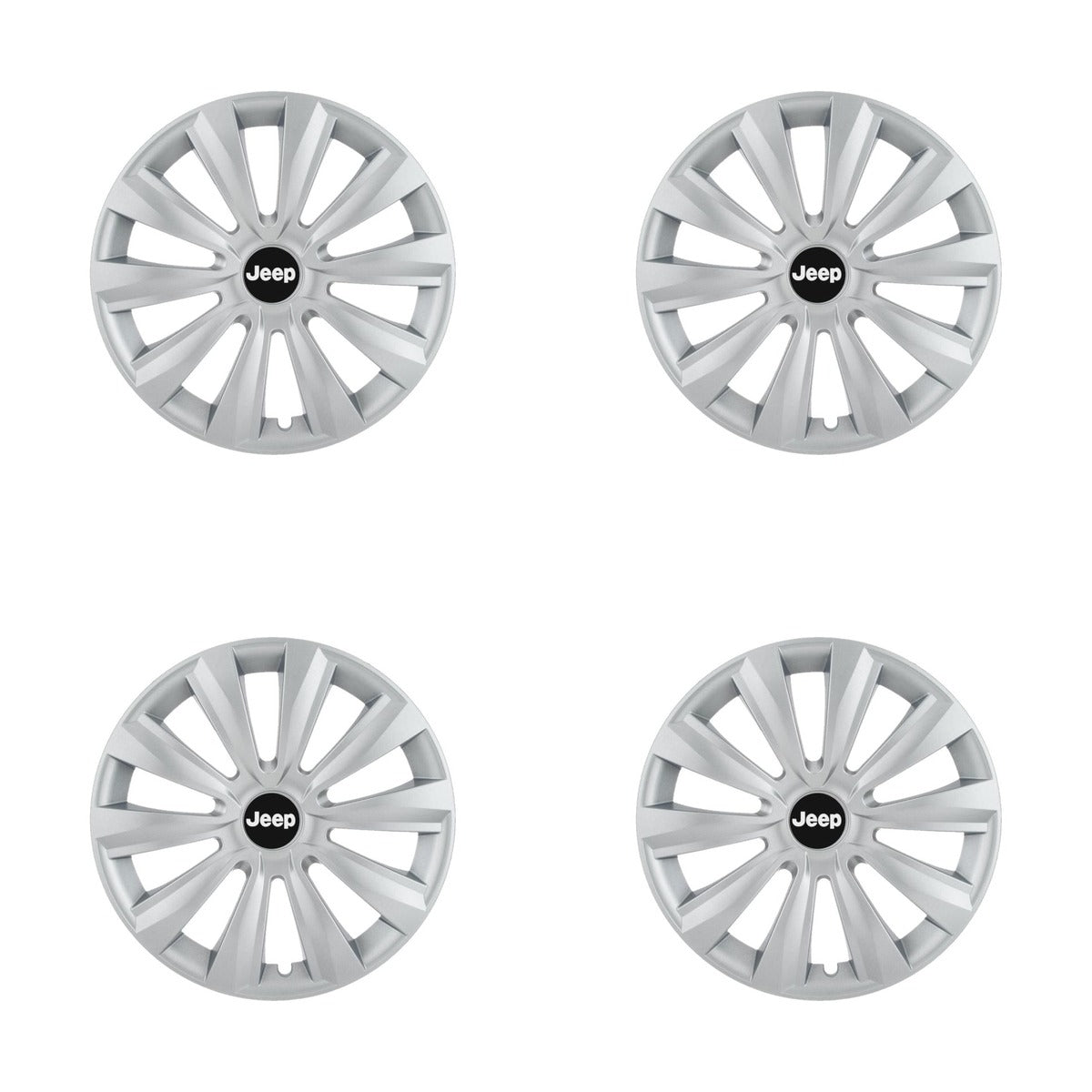 Set 4 capace roti 15 inchi (R15) Delta Gri, Compatibile Cu Jeep
