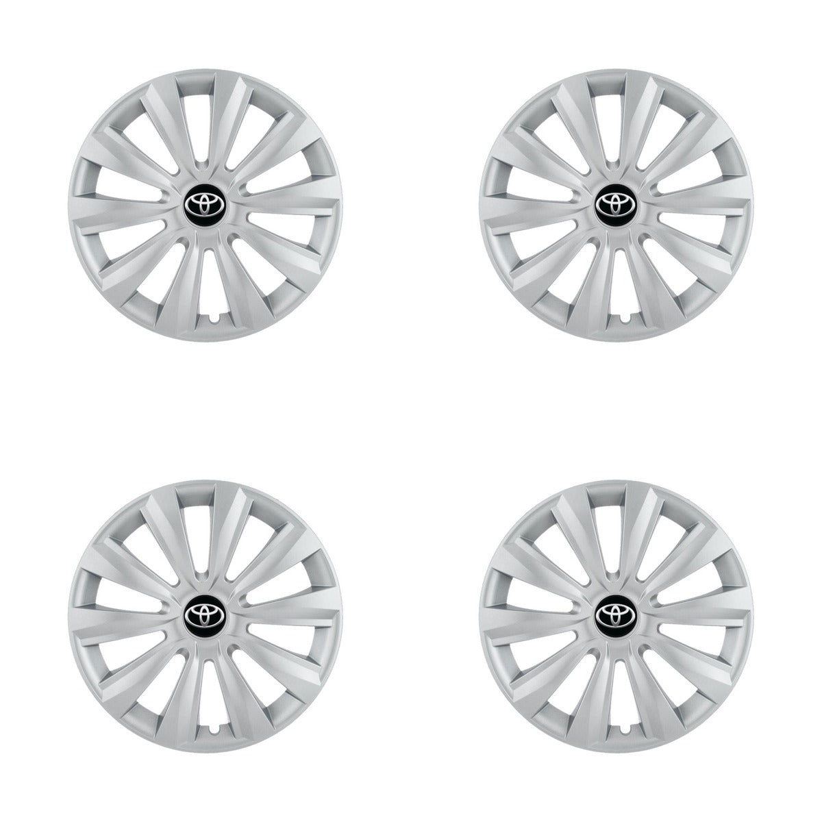 Set 4 capace roti 15 inchi (R15) Delta Gri, Compatibile Cu Toyota