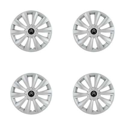 Set 4 capace roti 15 inchi (R15) Delta Gri, Compatibile cu Citroen