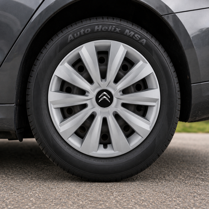 Set 4 capace roti 15 inchi (R15) Delta Gri, Compatibile cu Citroen
