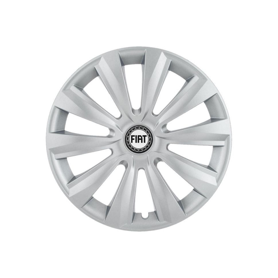 Set 4 capace roti 15 inchi (R15) Delta Gri, Compatibile cu Fiat