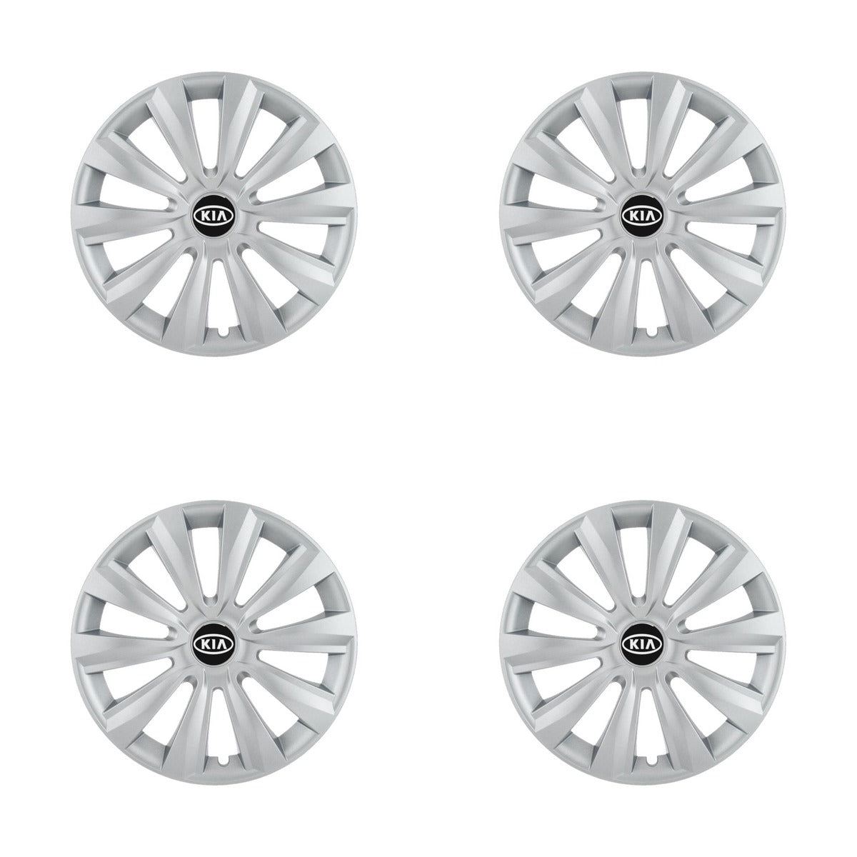 Set 4 capace roti 15 inchi (R15) Delta Gri, Compatibile cu Kia